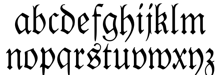 Kabinett-Fraktur Mager Font LOWERCASE