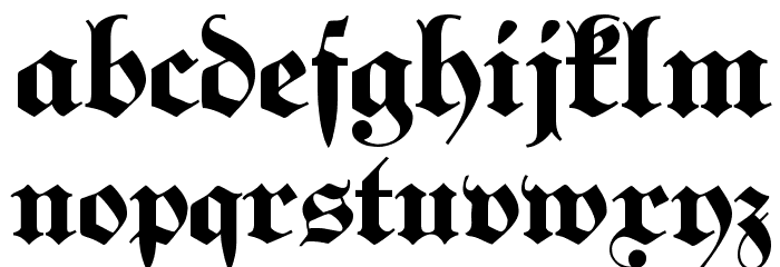KabinettFraktur-Bold Font LOWERCASE