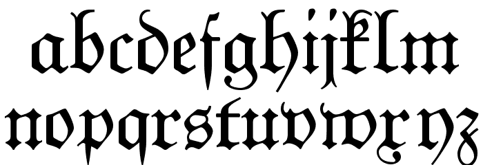 KabinettFraktur Font LOWERCASE