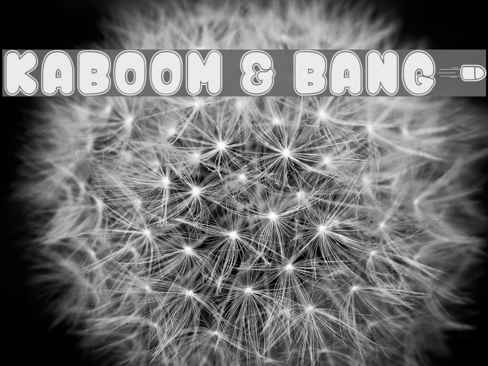 Kaboom & Bang$ Font examples
