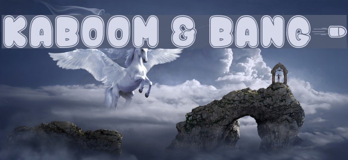 Kaboom & Bang$ Font examples