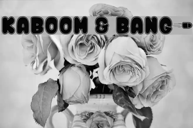 Kaboom & Bang$ Font examples