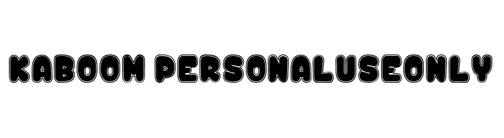 Kaboom_PersonalUseOnly  les polices de caractères gratuit tlcharger