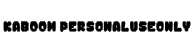 Kaboom_PersonalUseOnly  baixar fontes gratis
