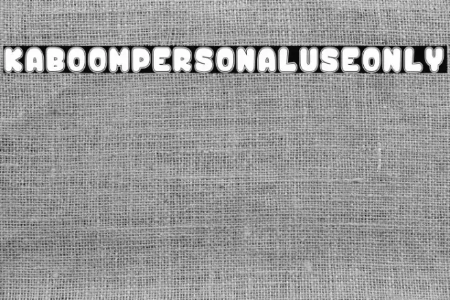 Kaboom_PersonalUseOnly Font examples