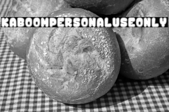 Kaboom_PersonalUseOnly Font examples
