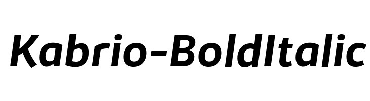 Kabrio-BoldItalic  font caratteri gratis