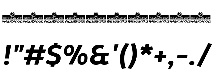 Kabrio-BoldItalic Font OTHER CHARS
