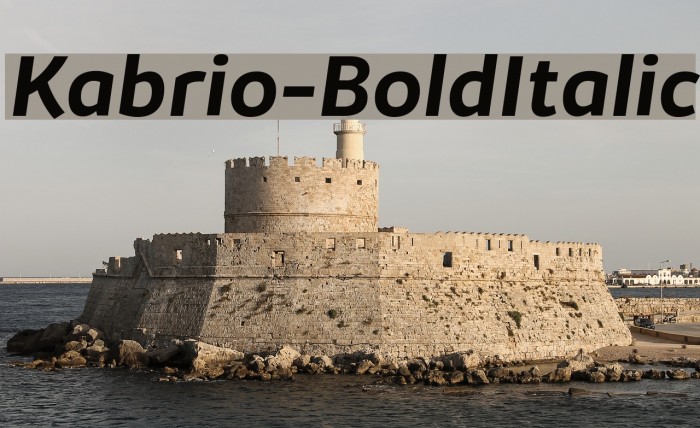 Kabrio-BoldItalic Font examples