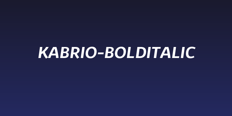 Kabrio-BoldItalic Social Header