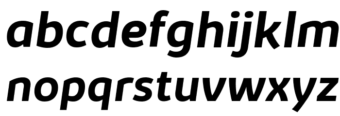 Kabrio-BoldItalic Font LOWERCASE