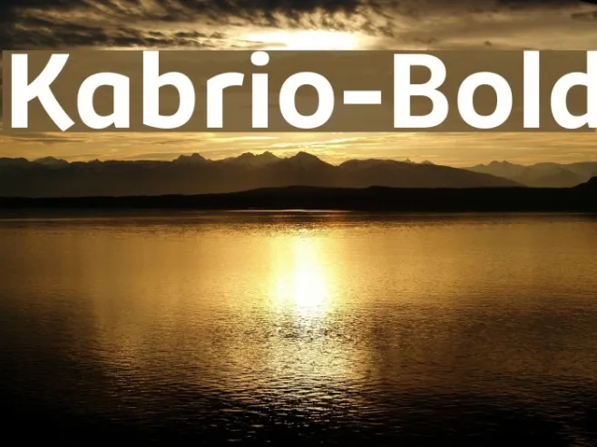 Kabrio-Bold Example 2