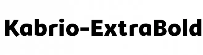 Kabrio-ExtraBold  Скачать бесплатные шрифты