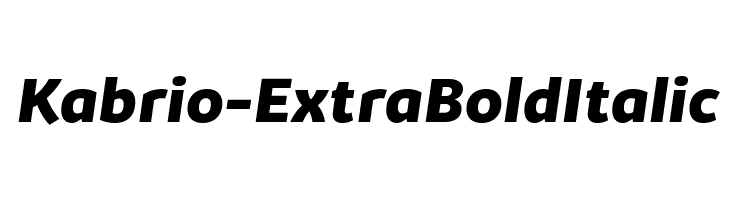 Kabrio-ExtraBoldItalic  Frei Schriftart Herunterladen