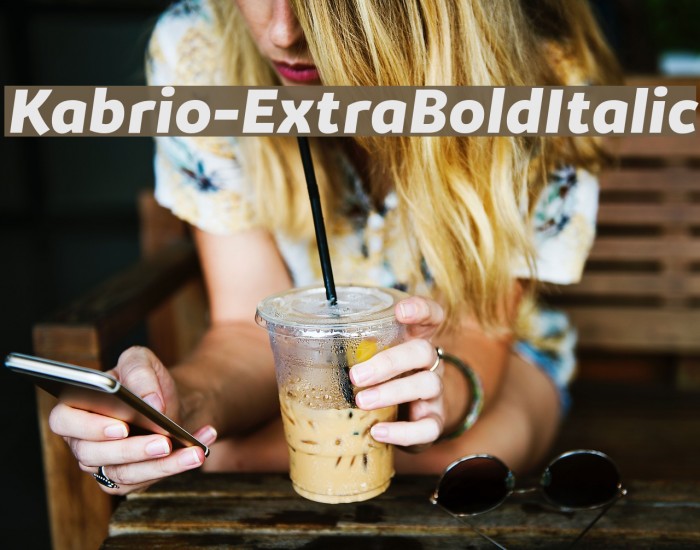 Kabrio-ExtraBoldItalic Font examples