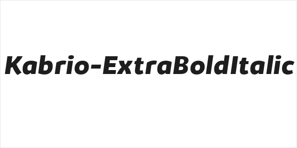 Kabrio-ExtraBoldItalic Logo
