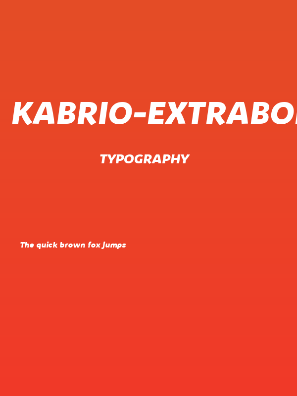 Kabrio-ExtraBoldItalic Poster