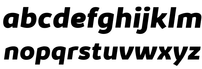 Kabrio-ExtraBoldItalic Font LOWERCASE