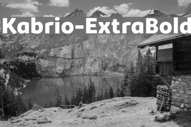 Kabrio-ExtraBold Font examples
