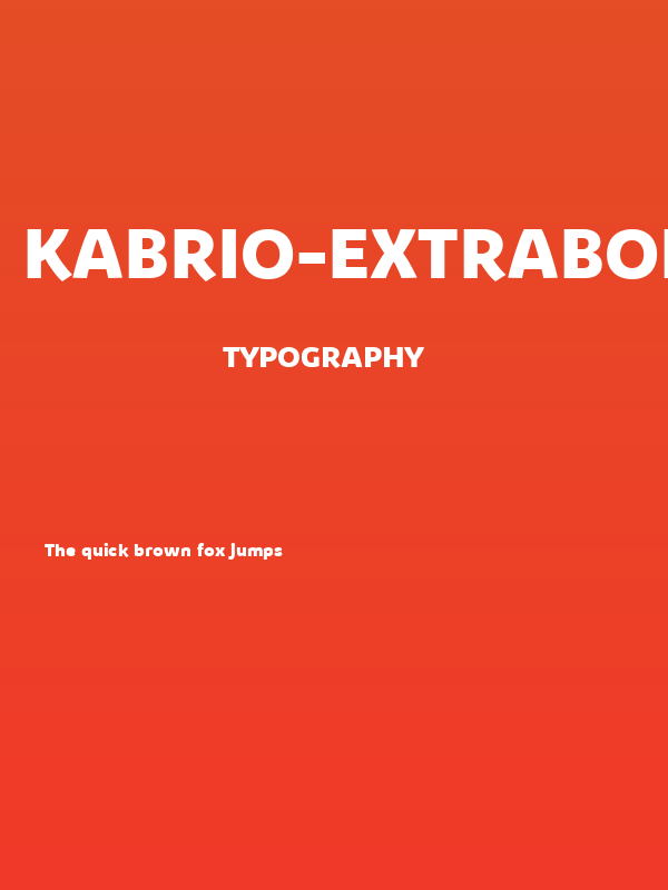 Kabrio-ExtraBold Poster