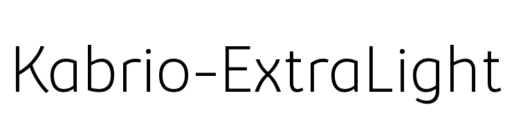 Kabrio-ExtraLight  Free Fonts Download