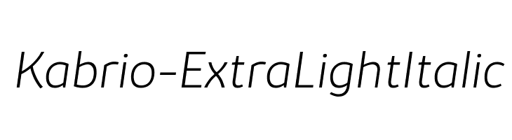 Kabrio-ExtraLightItalic  नि: शुल्क फ़ॉन्ट्स डाउनलोड