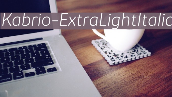 Kabrio-ExtraLightItalic Example 1