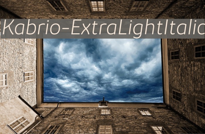 Kabrio-ExtraLightItalic Example 2