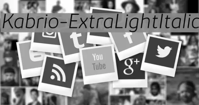 Kabrio-ExtraLightItalic Font examples