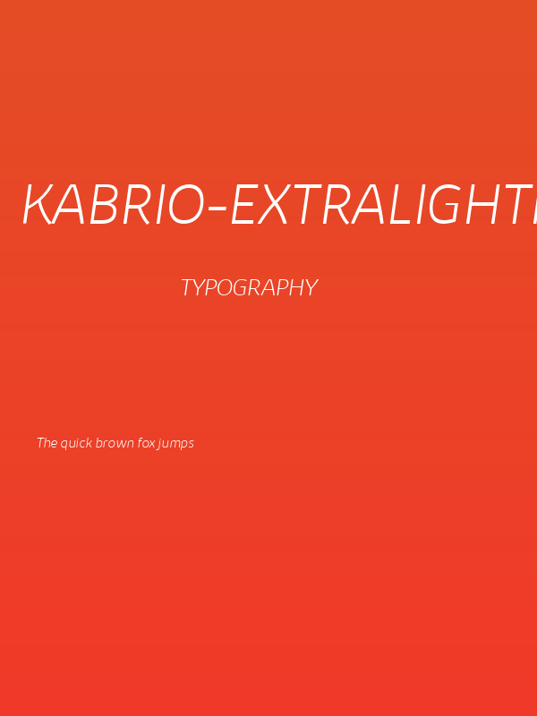 Kabrio-ExtraLightItalic Poster