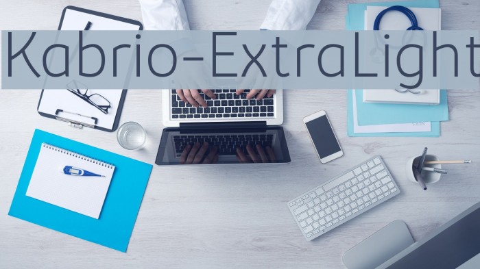 Kabrio-ExtraLight Font examples