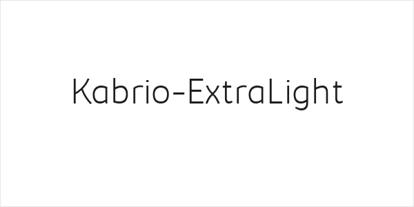 Kabrio-ExtraLight Logo
