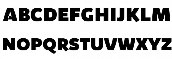 Kabrio-Heavy Schriftart Groß