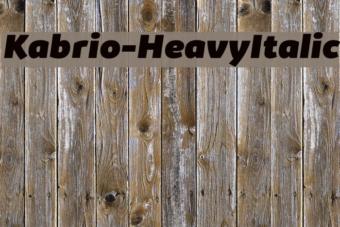 Kabrio-HeavyItalic Example 2