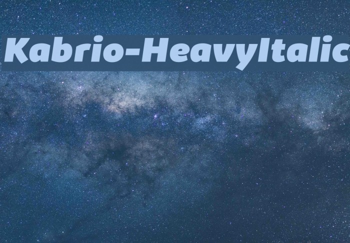 Kabrio-HeavyItalic Example 3