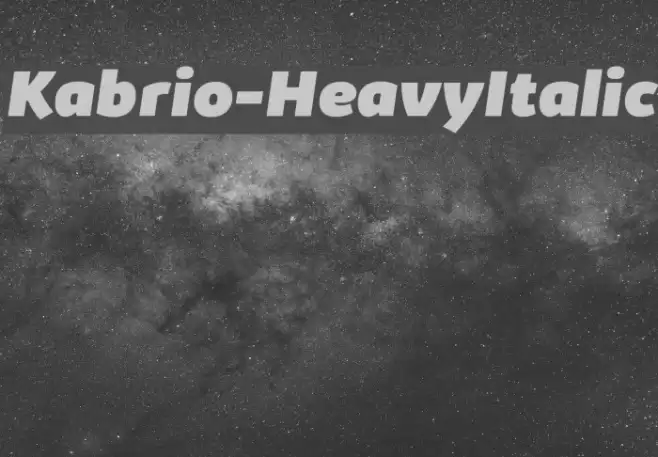 Kabrio-HeavyItalic Font examples