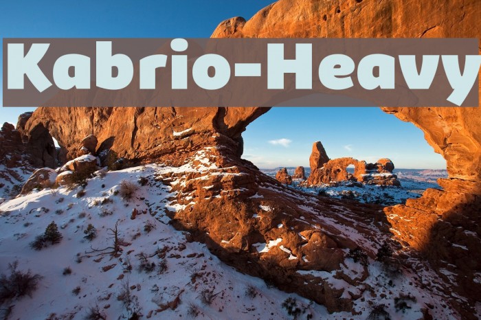 Kabrio-Heavy Font examples