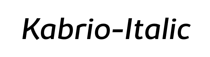 Kabrio-Italic  フリーフォントのダウンロード