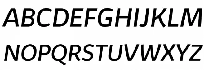 Kabrio-Italic फ़ॉन्ट अपरकेस