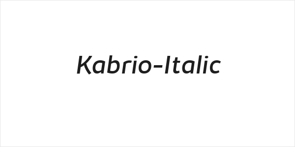 Kabrio-Italic Logo