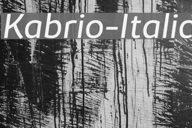 Kabrio-Italic Font examples