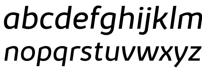 Kabrio-Italic Font LOWERCASE