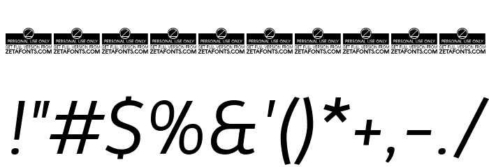 Kabrio-LightItalic Font OTHER CHARS