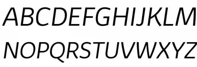 Kabrio-LightItalic Font UPPERCASE