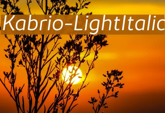 Kabrio-LightItalic Example 2