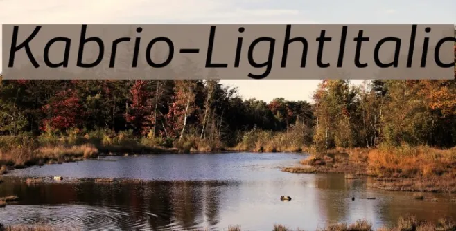 Kabrio-LightItalic Example 3