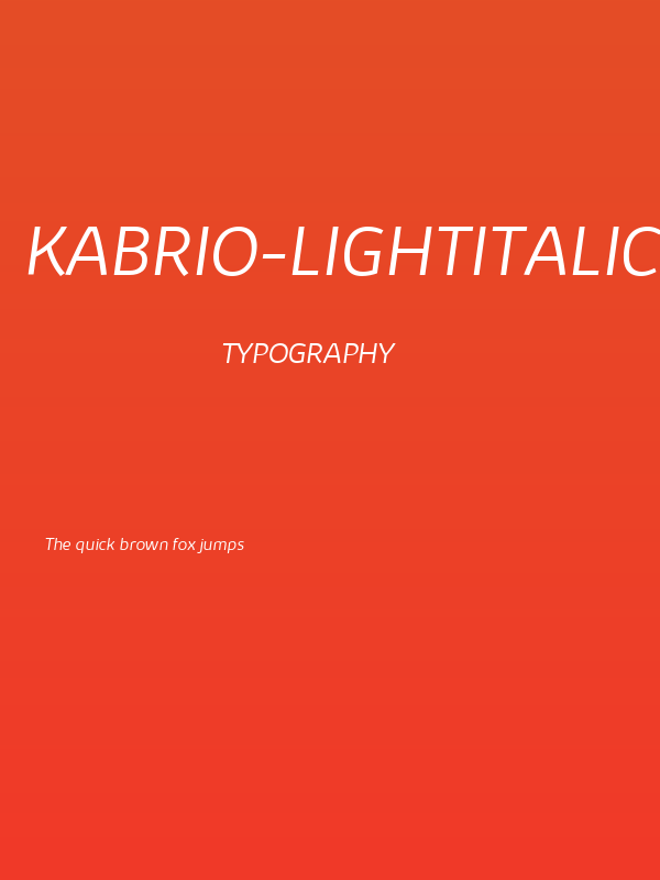 Kabrio-LightItalic Poster