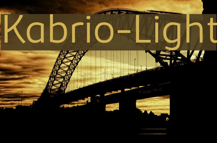 Kabrio-Light Font examples