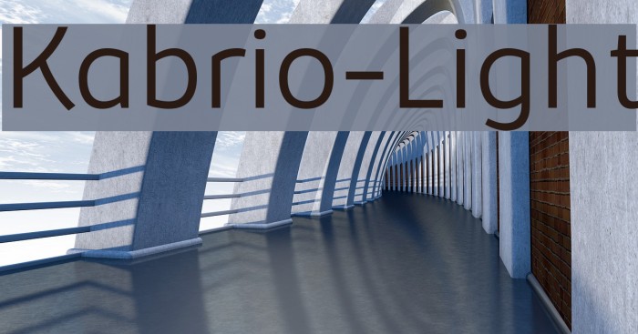 Kabrio-Light Font examples