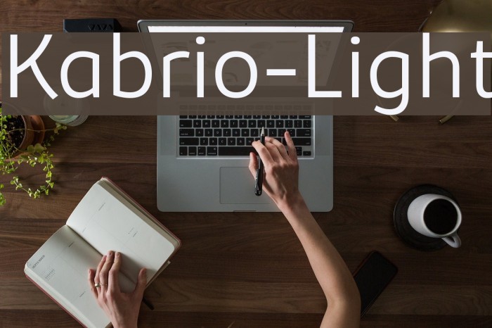 Kabrio-Light Font examples